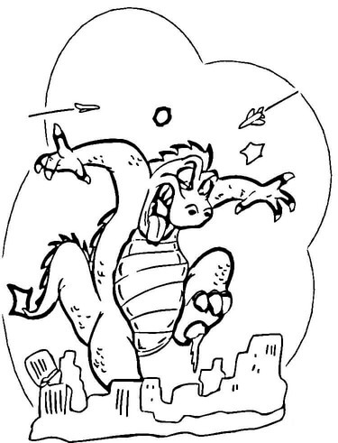 Godzilla 19 coloring page