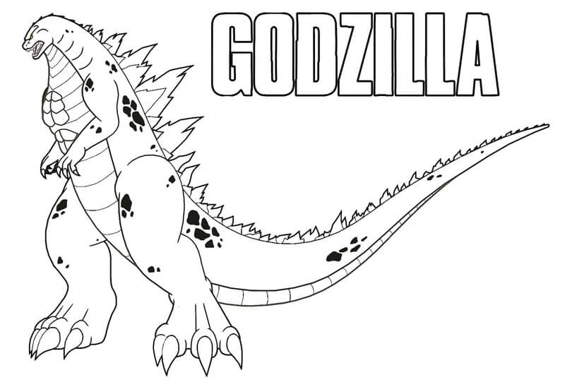 Coloriage Godzilla 3