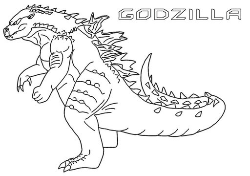 Coloriage Godzilla 5