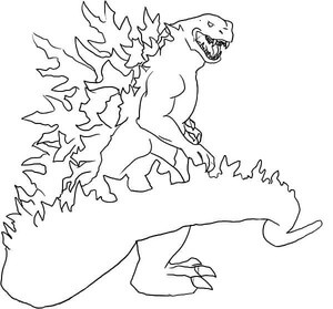 Godzilla 7 coloring page