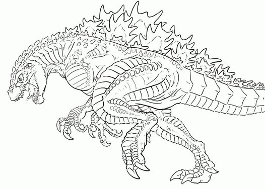 Godzilla 9 coloring page