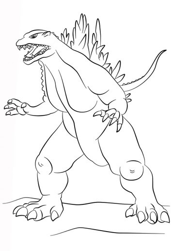 Godzilla Effrayant coloring page