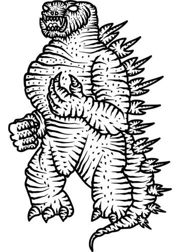 Godzilla Gratuit coloring page