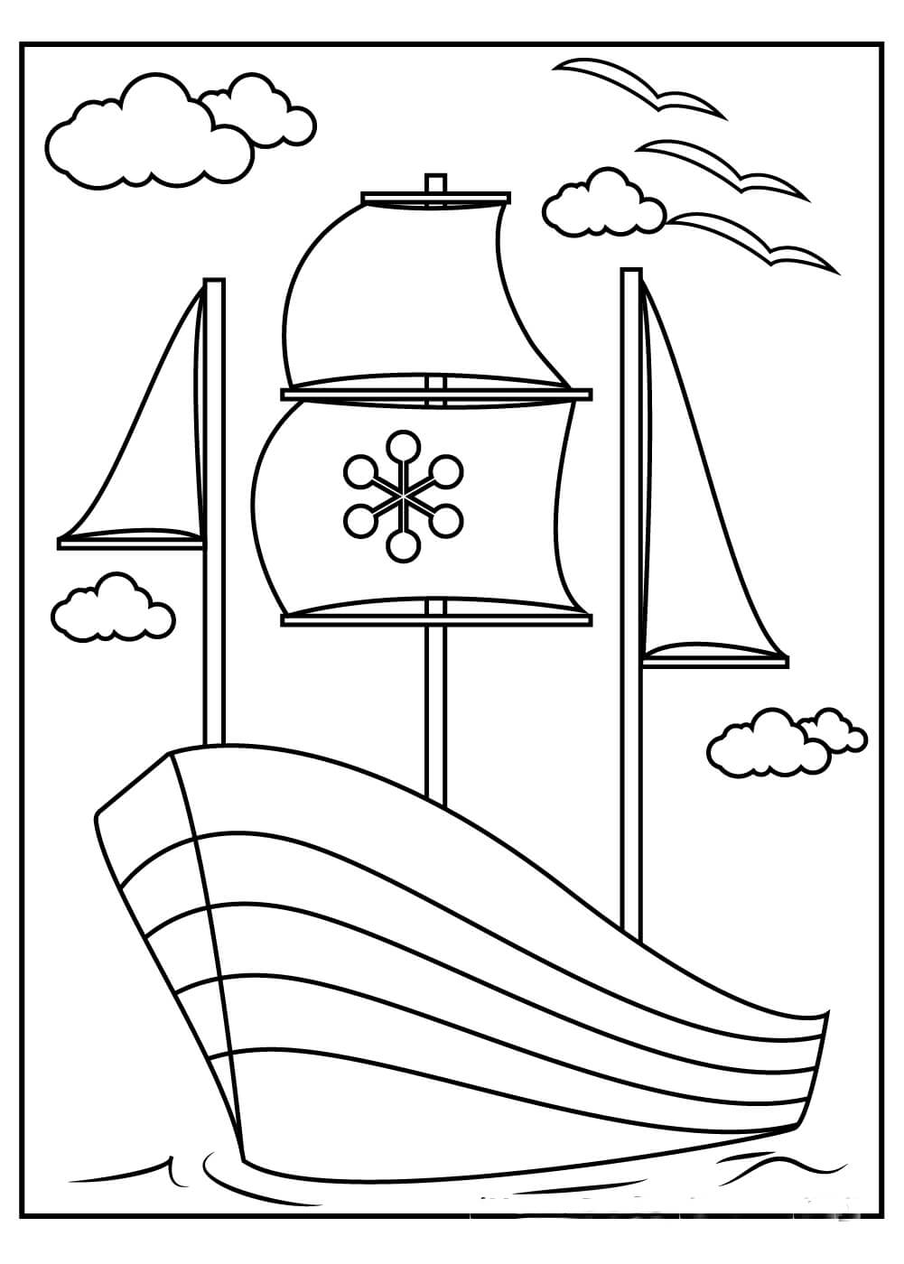 Grand Navire coloring page