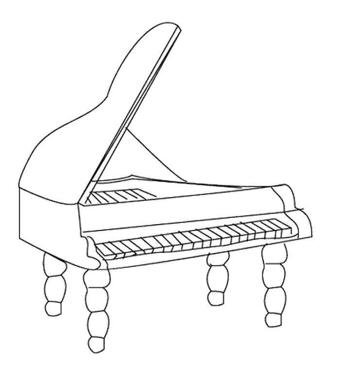 Grand Piano coloring page