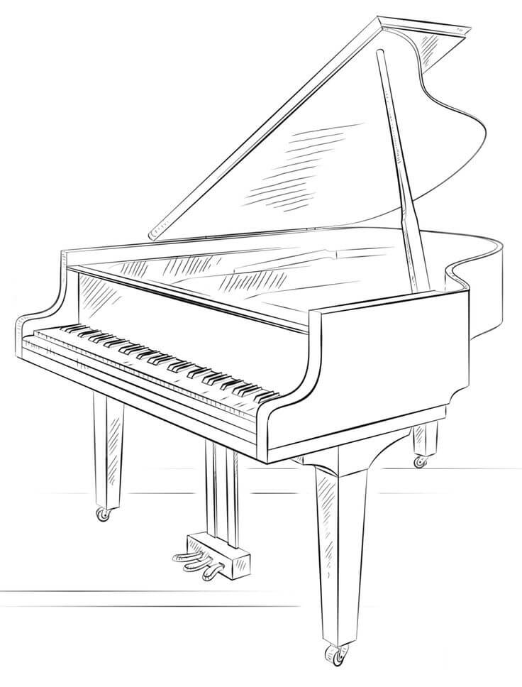 Coloriage Grand Piano