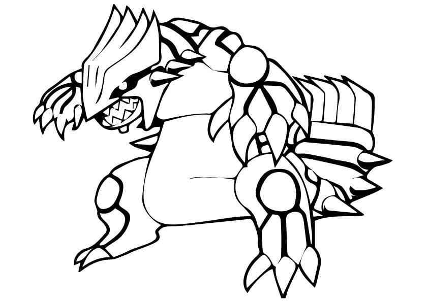 Groudon Pokemon coloring page