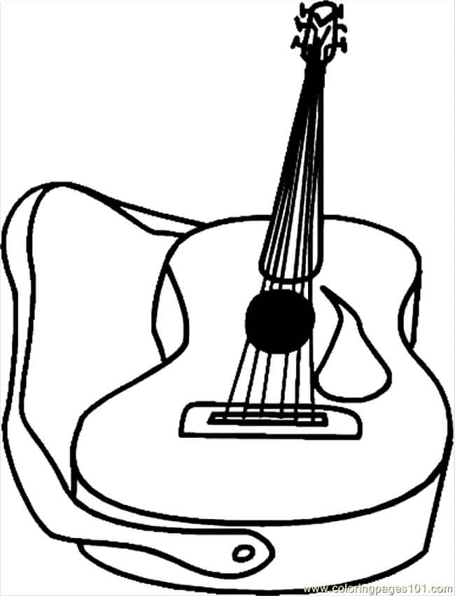 Guitare de Base coloring page