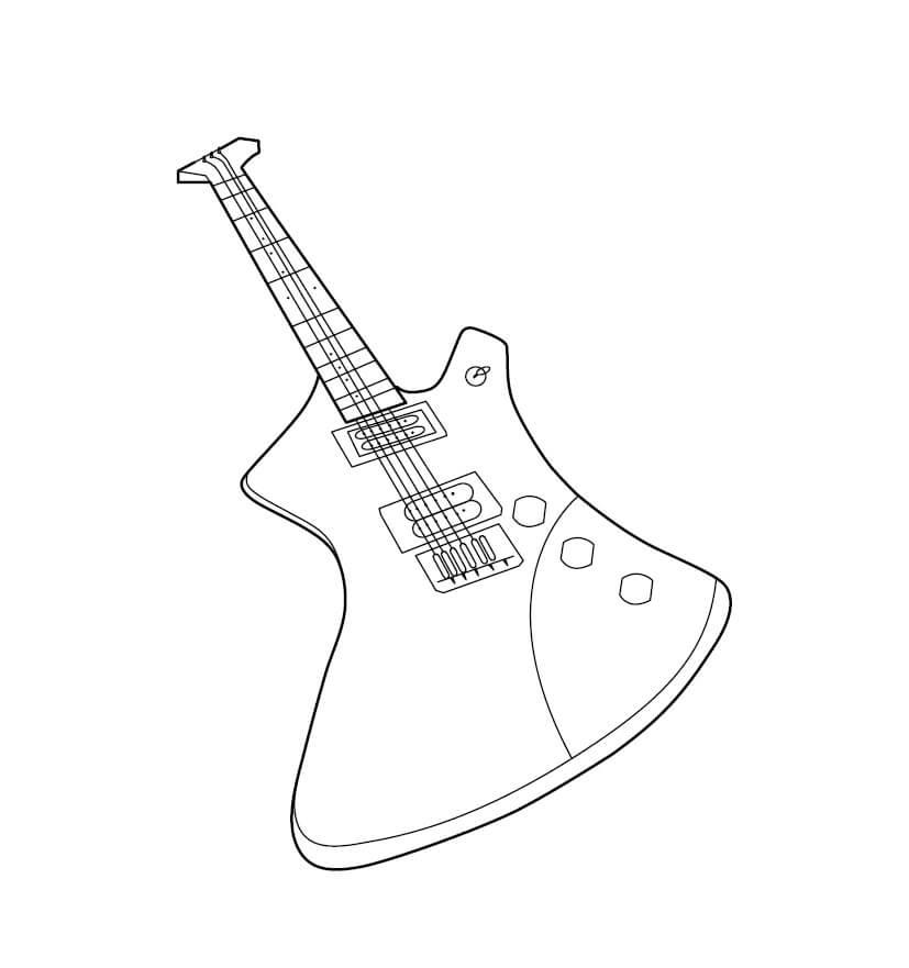Guitare Électrique coloring page