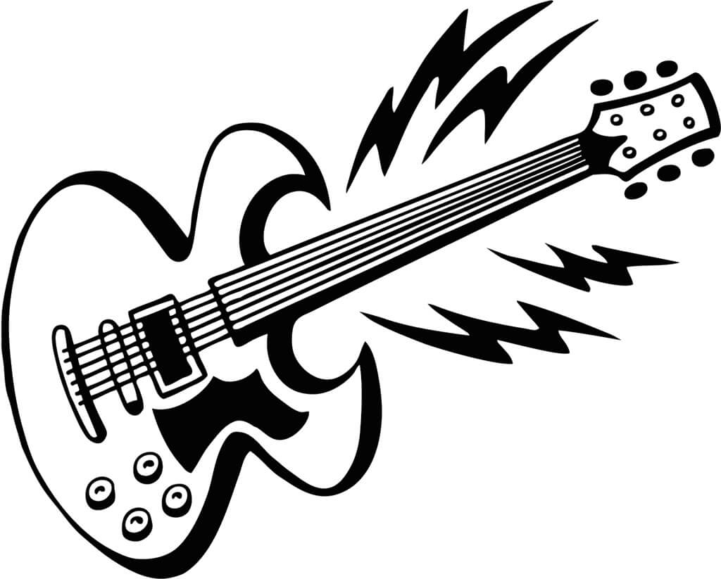 Guitare Géniale coloring page