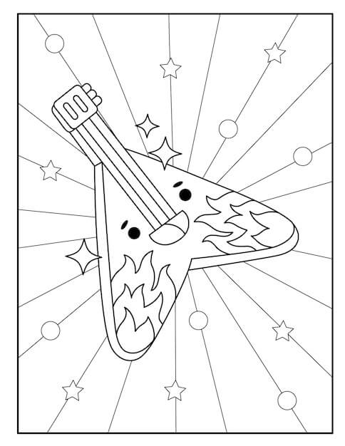 Guitare Mignonne coloring page
