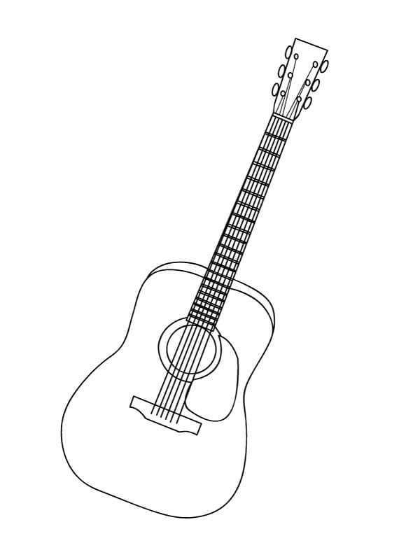 Guitare Normale coloring page