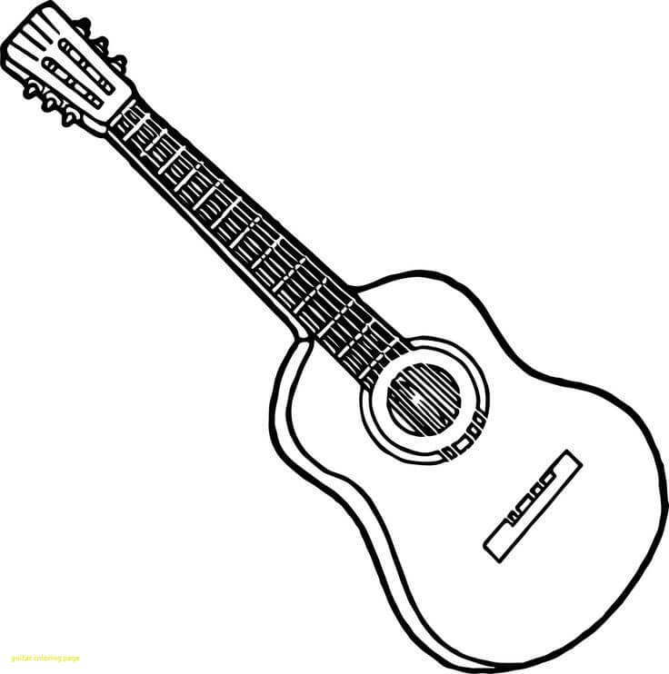 Guitare Parfaite coloring page