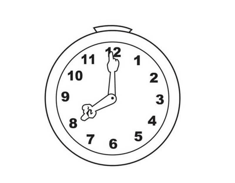 Horloge Circulaire coloring page