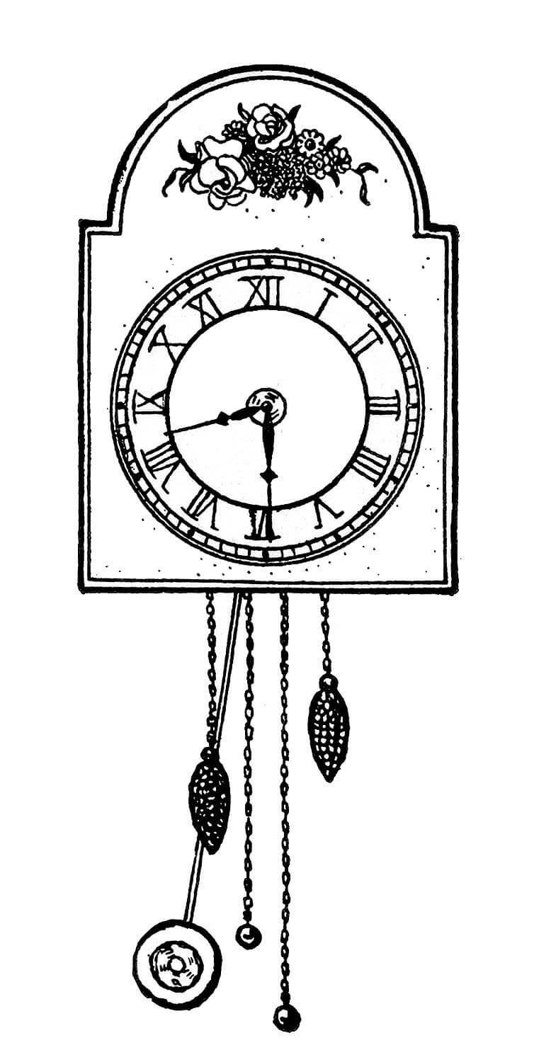 Horloge Coucou coloring page