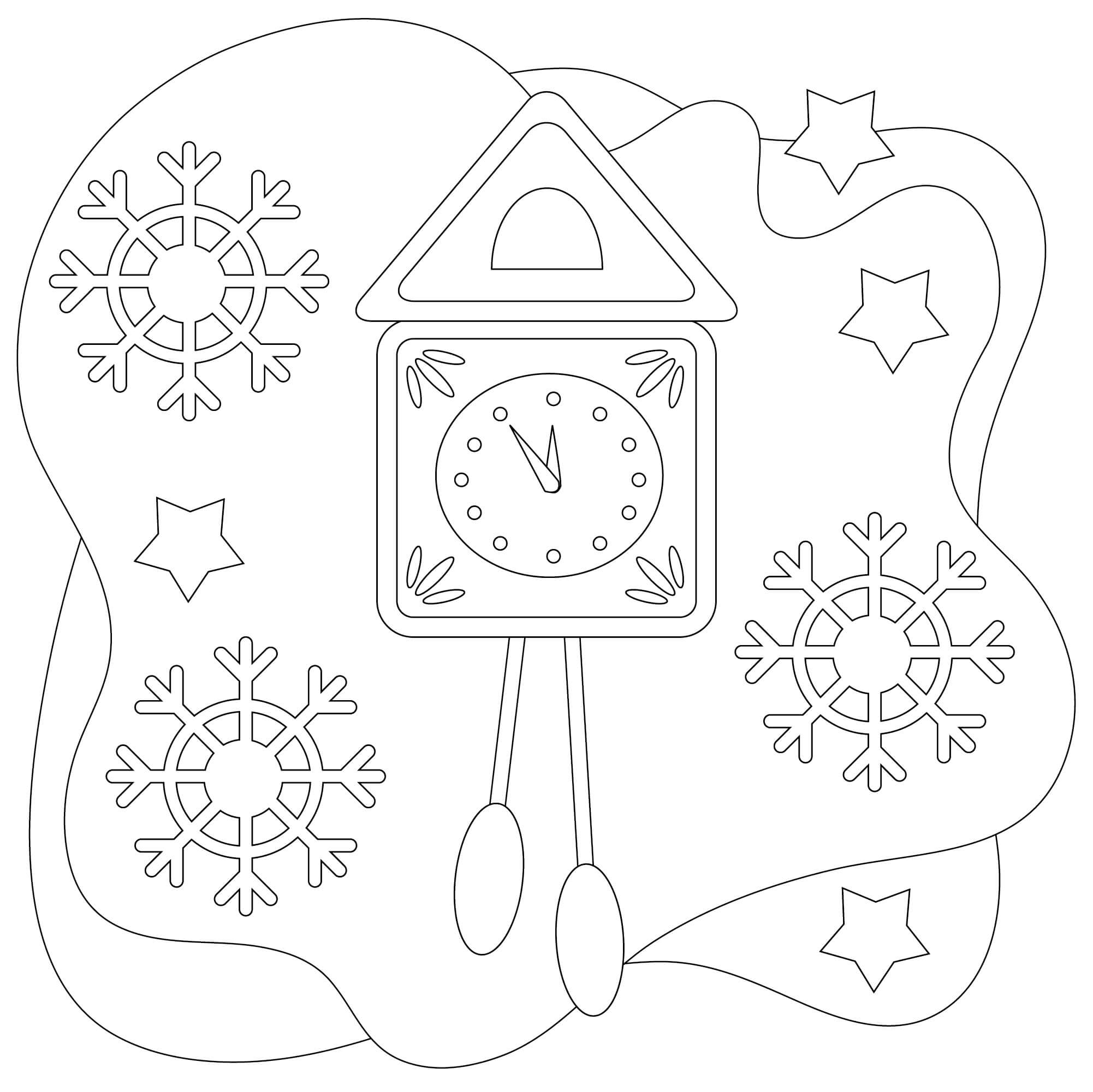 Horloge Coucou coloring page