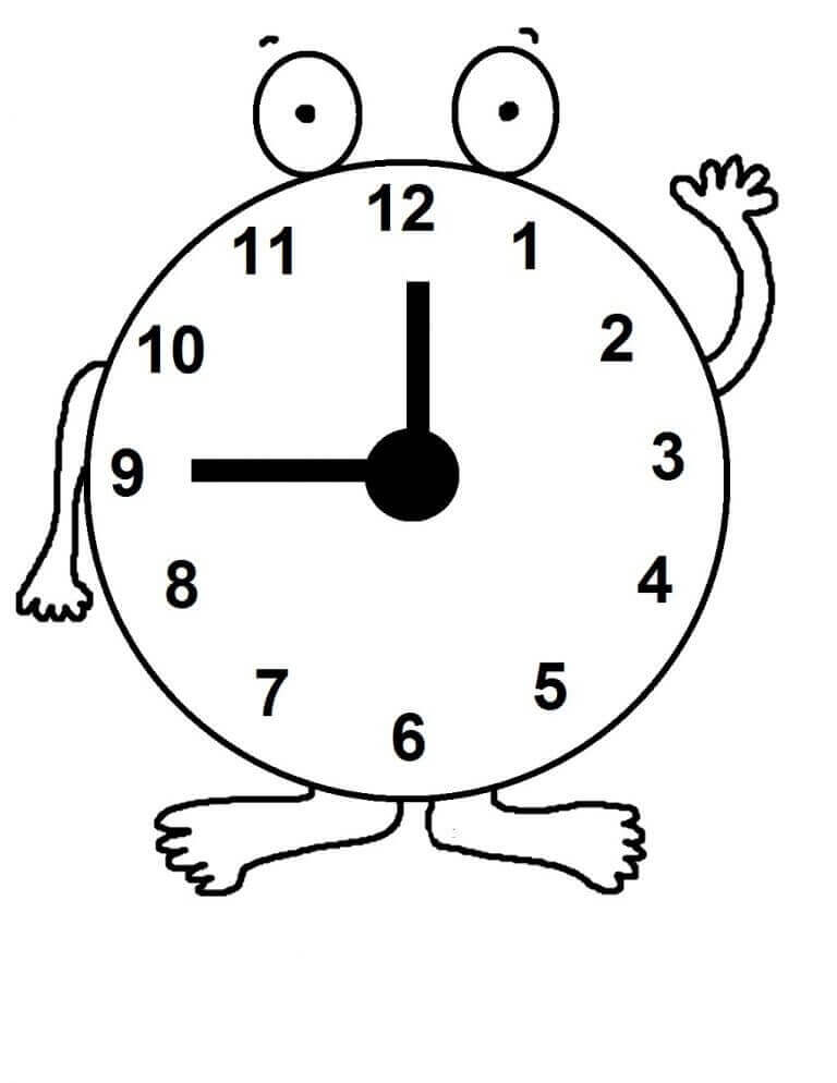 Horloge de Bureau coloring page