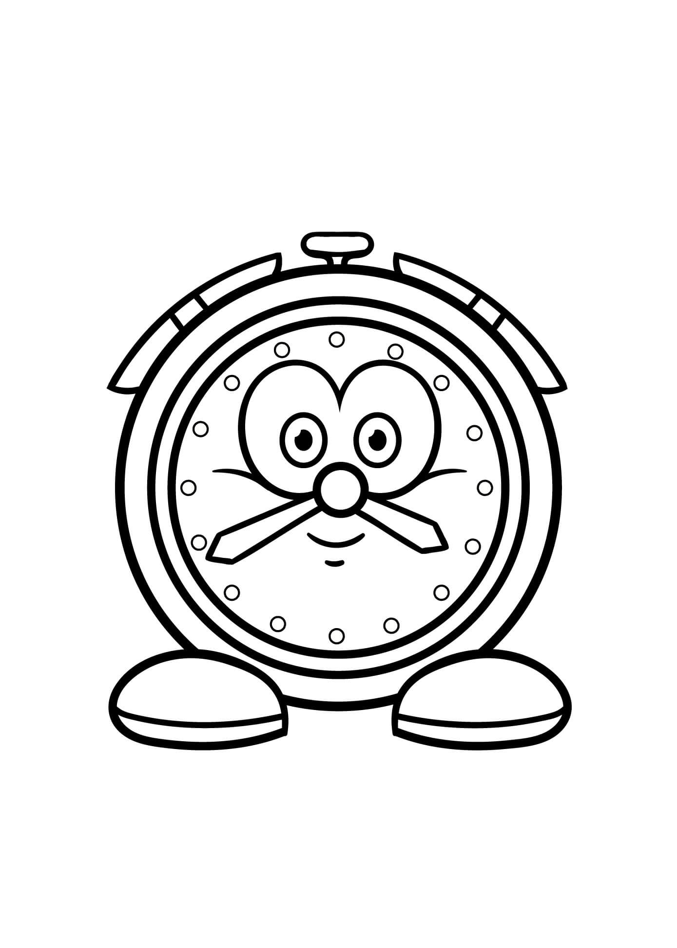 Horloge de Dessin Animé coloring page