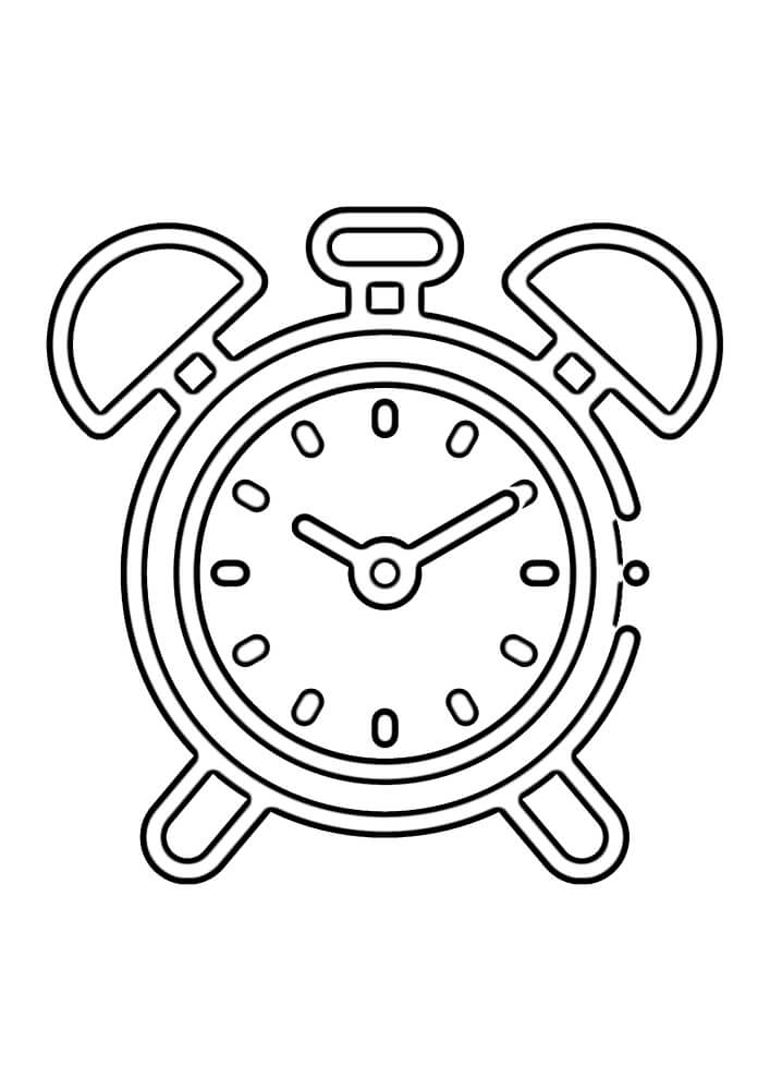 Horloge Simple coloring page