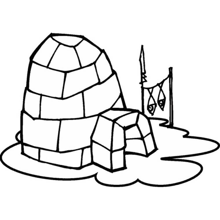 Igloo 1 coloring page