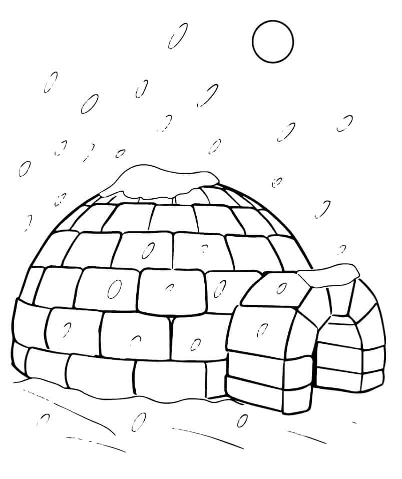 Igloo 4 coloring page