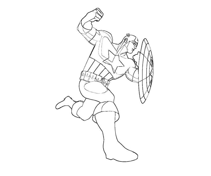 Incroyable Captain America coloring page