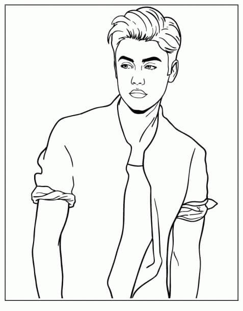 Incroyable Justin Bieber coloring page