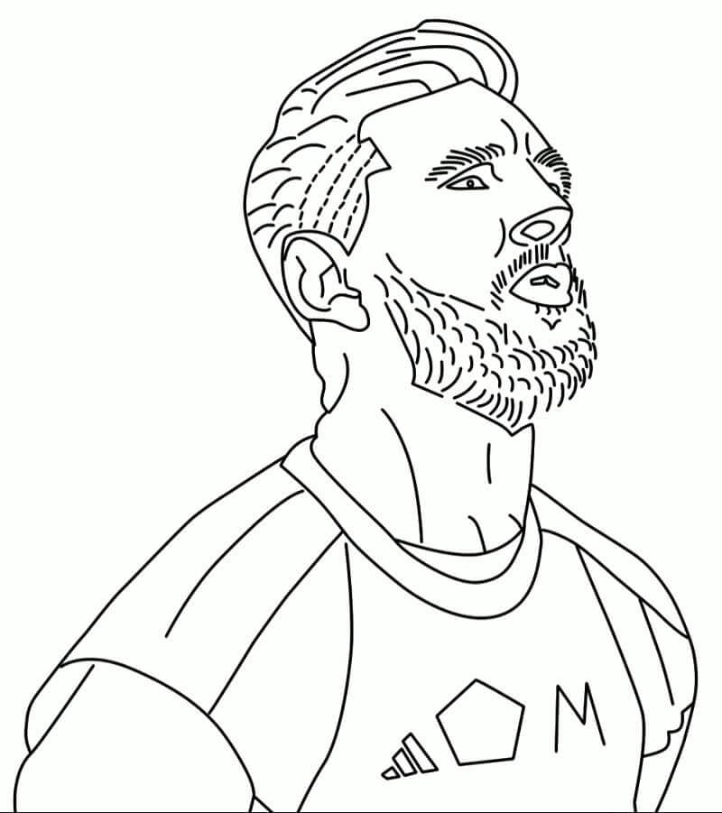Coloriage Incroyable Lionel Messi