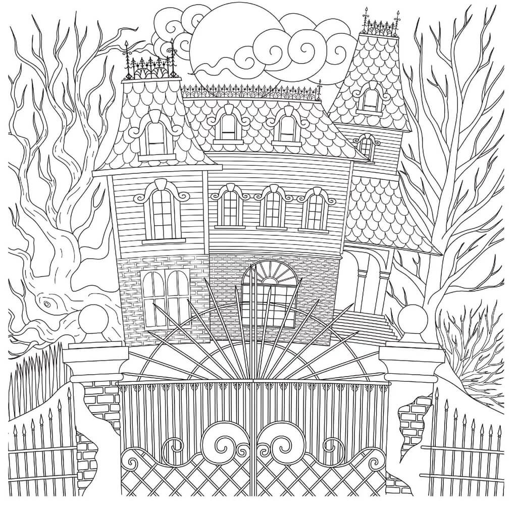 Incroyable Maison Hantée coloring page