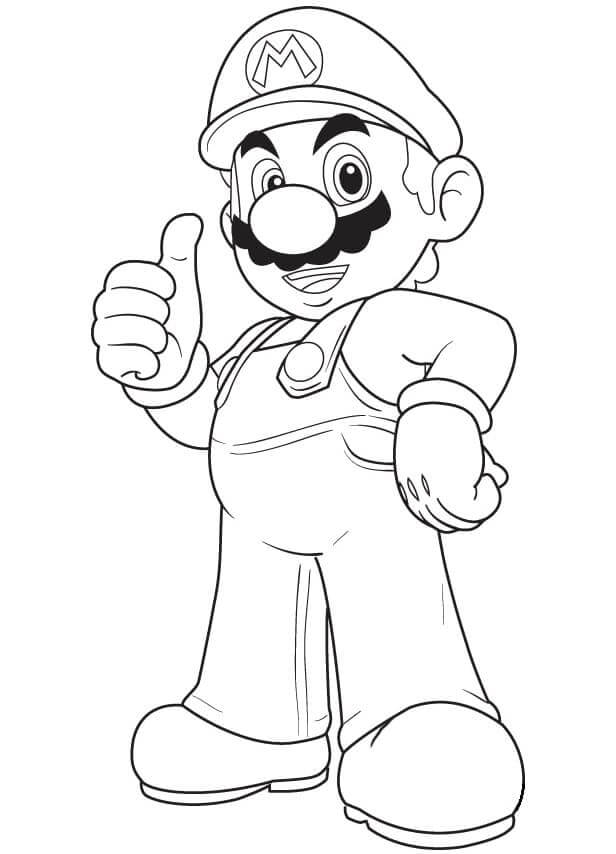 Jeu vidéo Super Mario coloring page