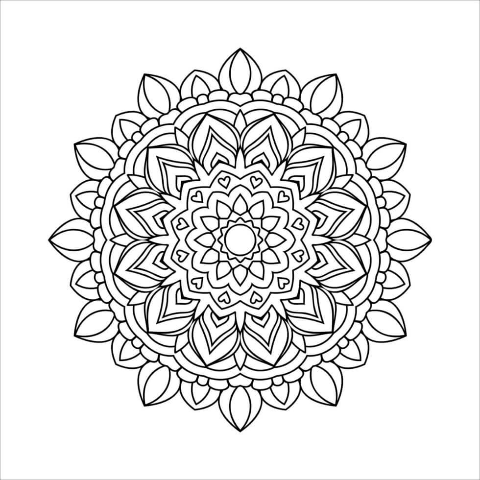 Coloriage Joli Mandala Fleur