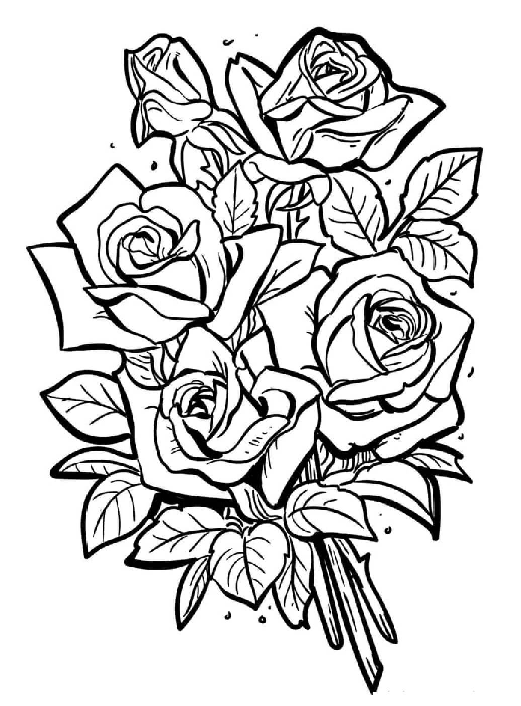 Coloriage Jolies Roses T l charger Et Imprimer Gratuit Sur 