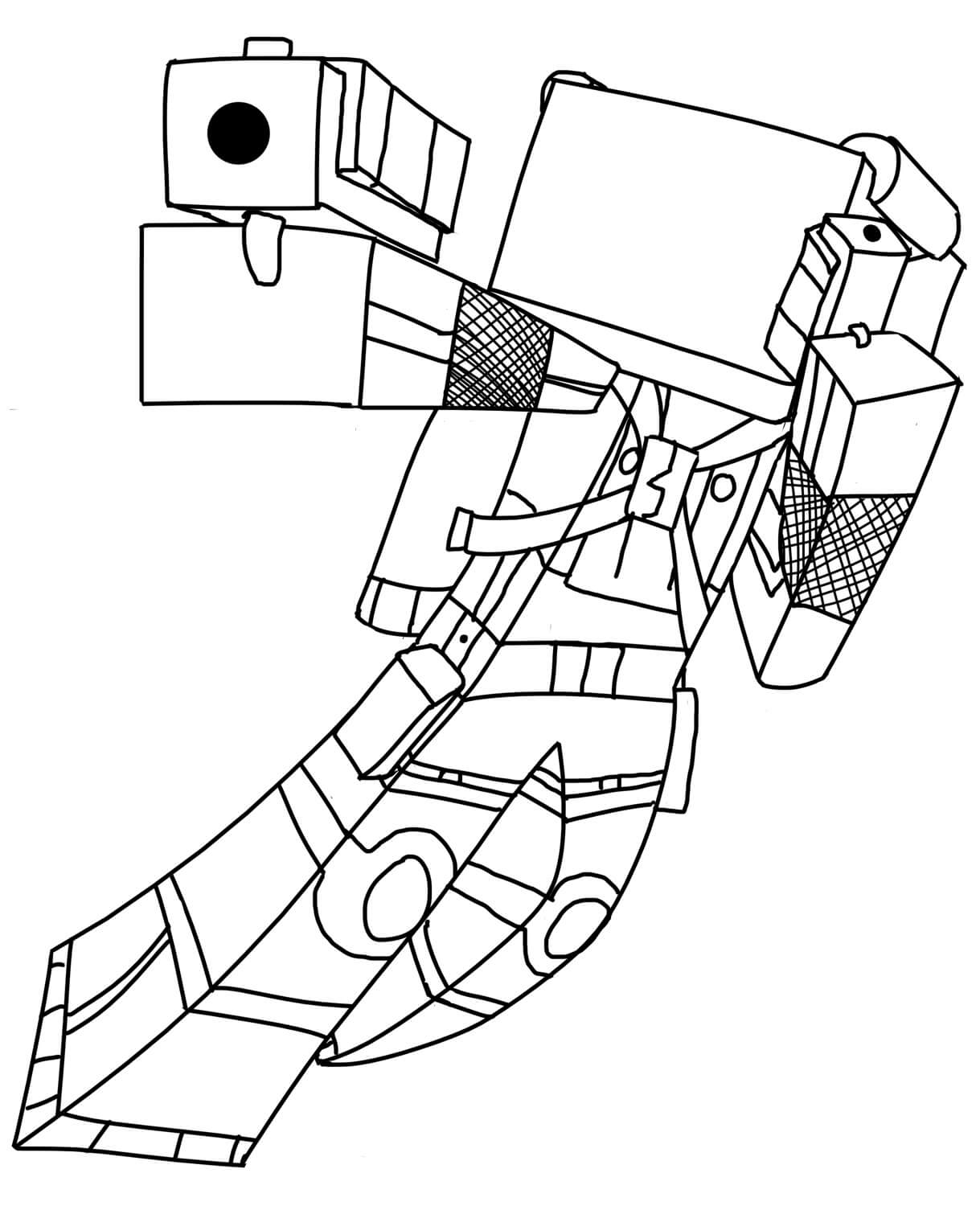 Joueur Minecraft coloring page