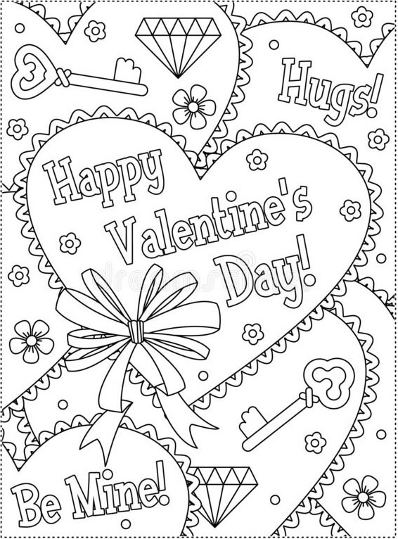 Joyeuse Saint Valentin coloring page