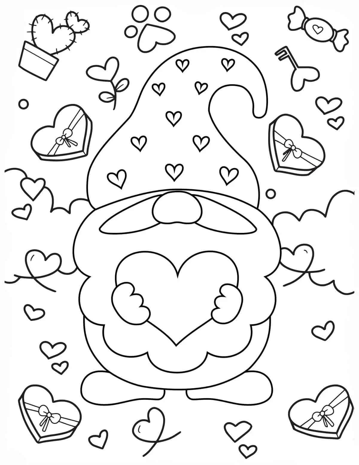 Joyeuse Saint Valentin coloring page