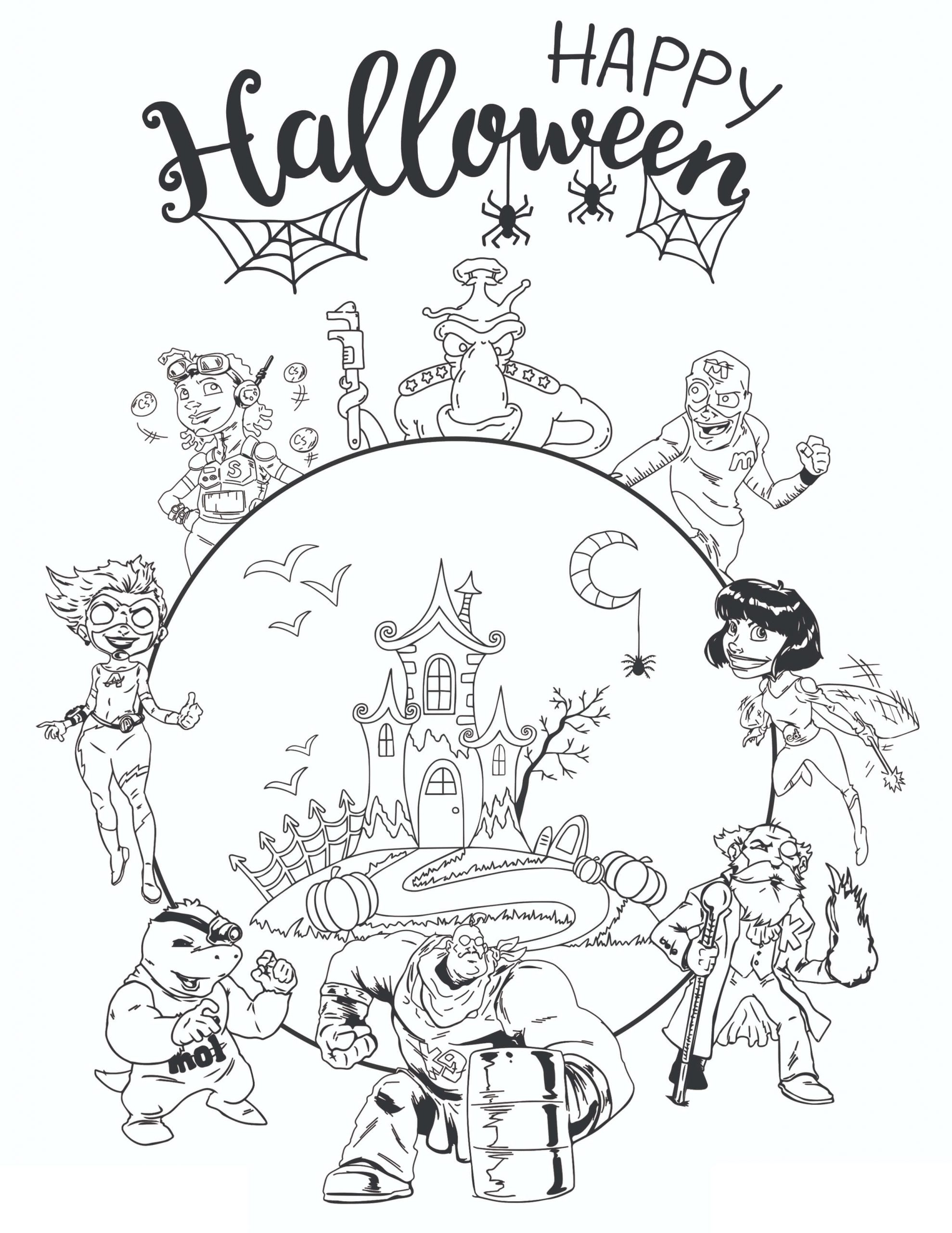 Joyeux Halloween coloring page