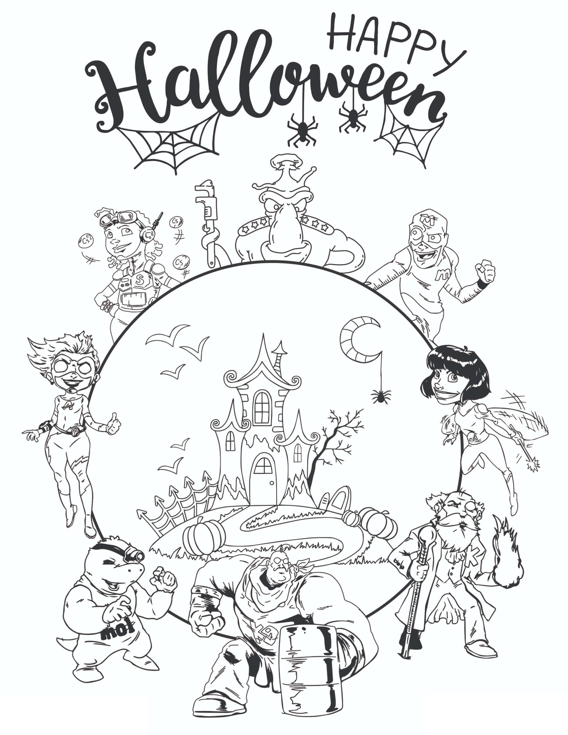 Coloriage Joyeux Halloween T l charger Et Imprimer Gratuit Sur 