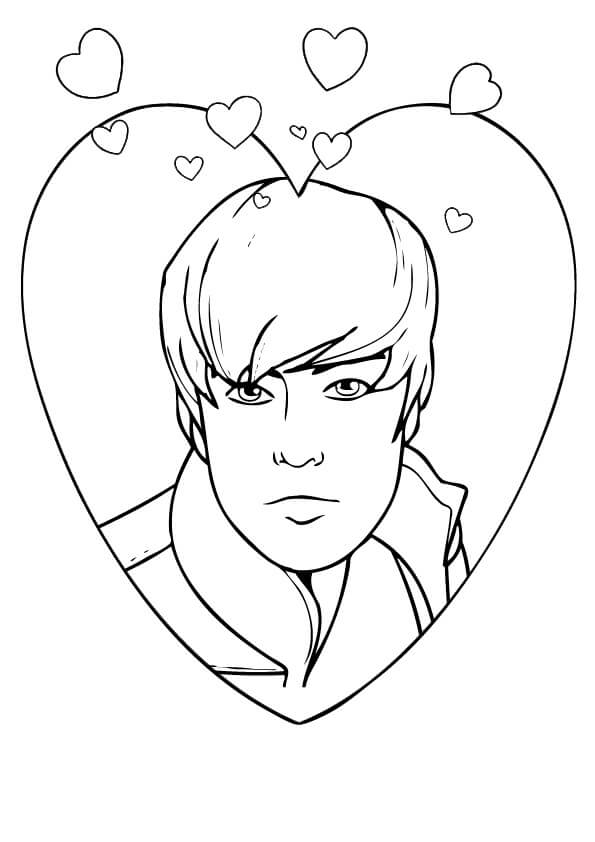 Justin Bieber 10 coloring page