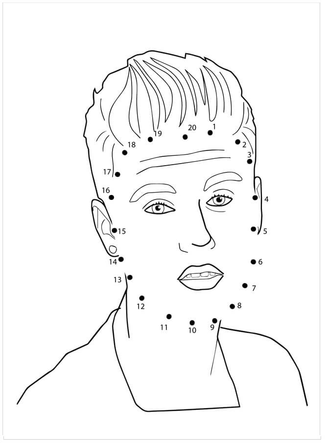 Justin Bieber 11 coloring page