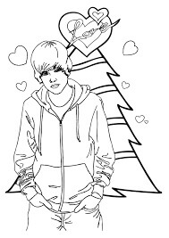 Justin Bieber 13 coloring page