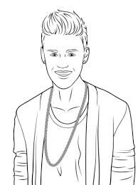 Justin Bieber 3 coloring page