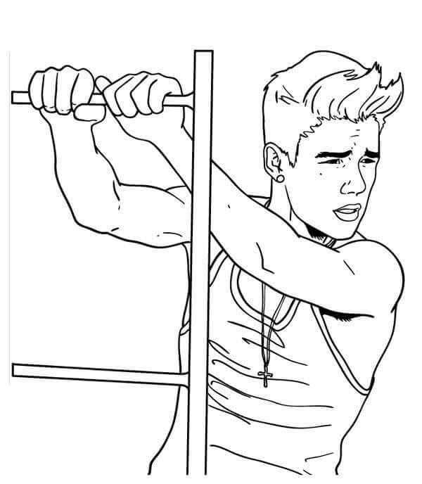 Justin Bieber 7 coloring page