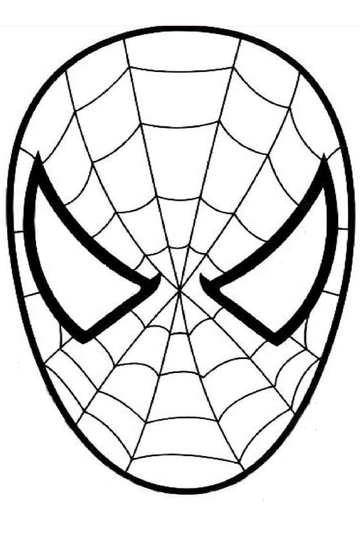 Coloriage Le Masque de Spiderman
