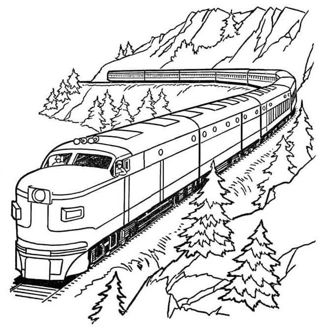 Le Train Gratuit Pour Les Enfants coloring page