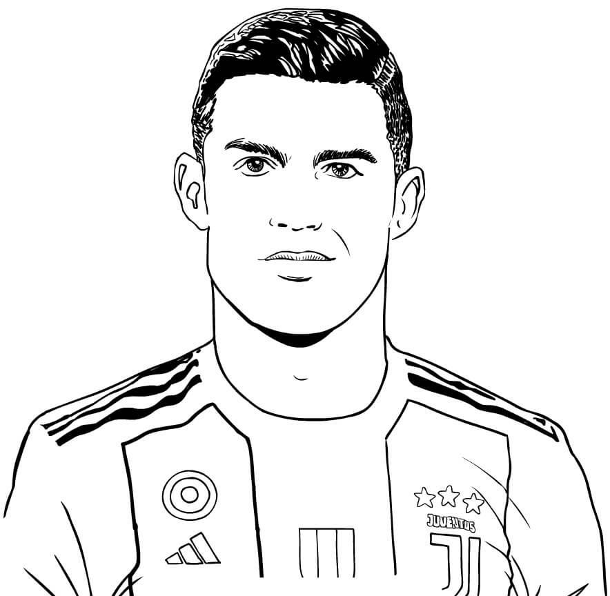 Le Visage de Ronaldo coloring page