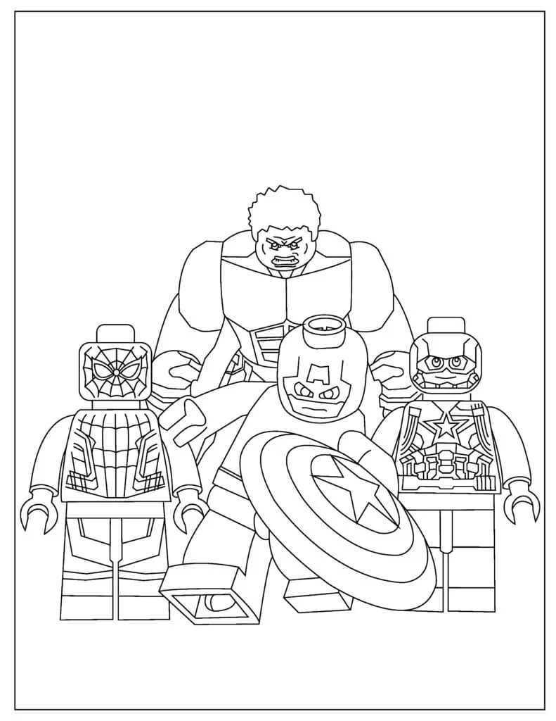 Lego Avengers coloring page