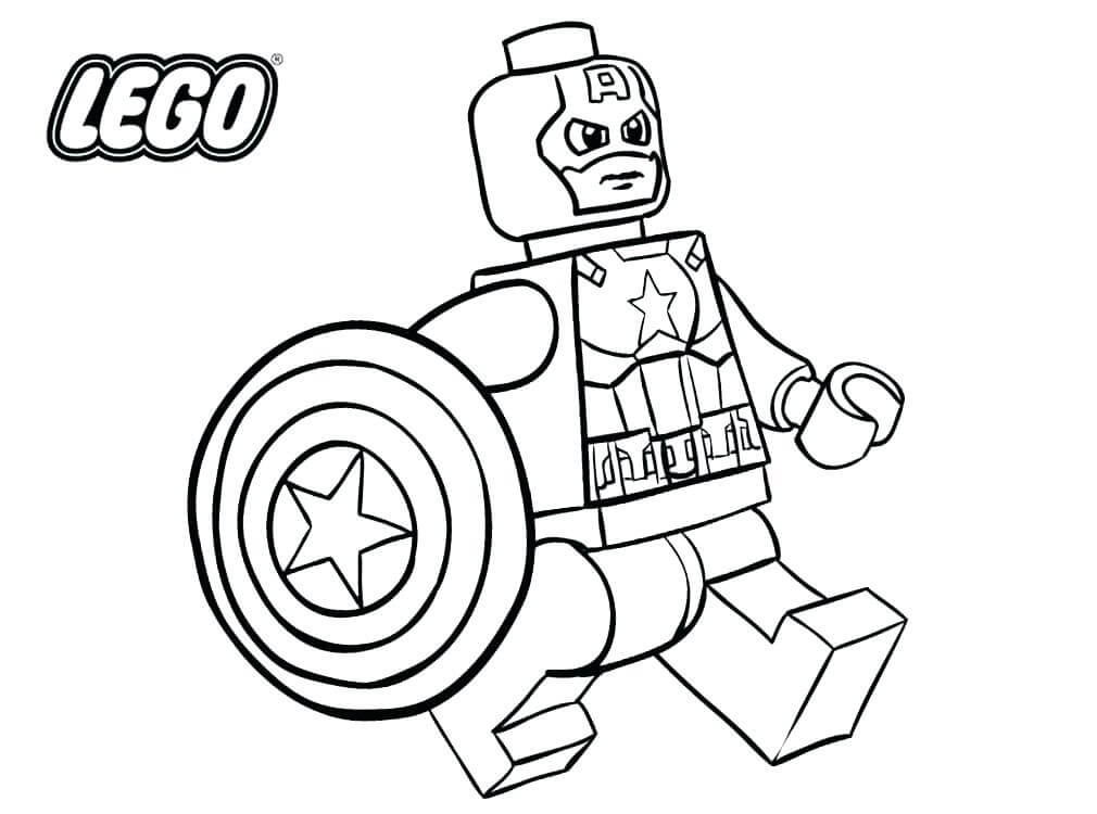 Coloriage Lego Captain America