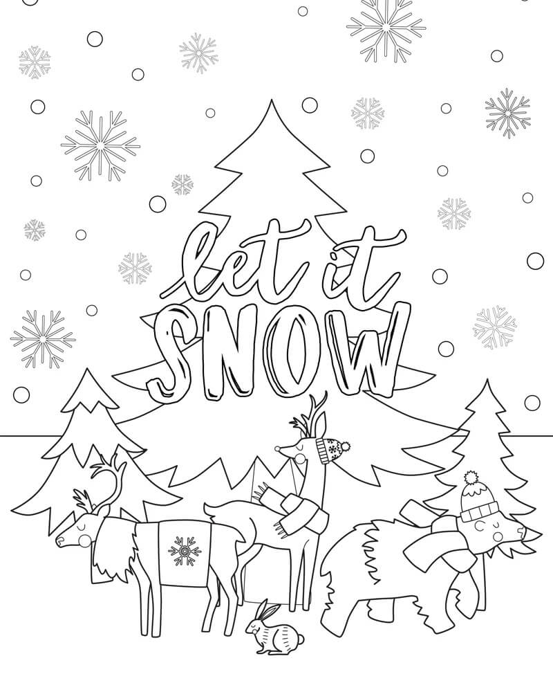 L’hiver coloring page