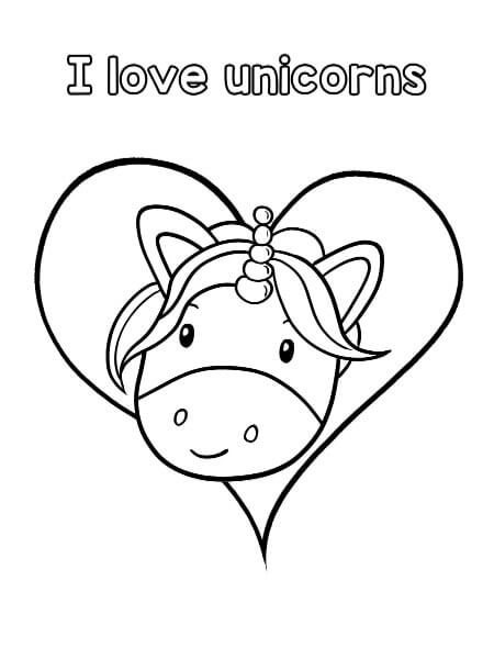 Licorne d’amour coloring page