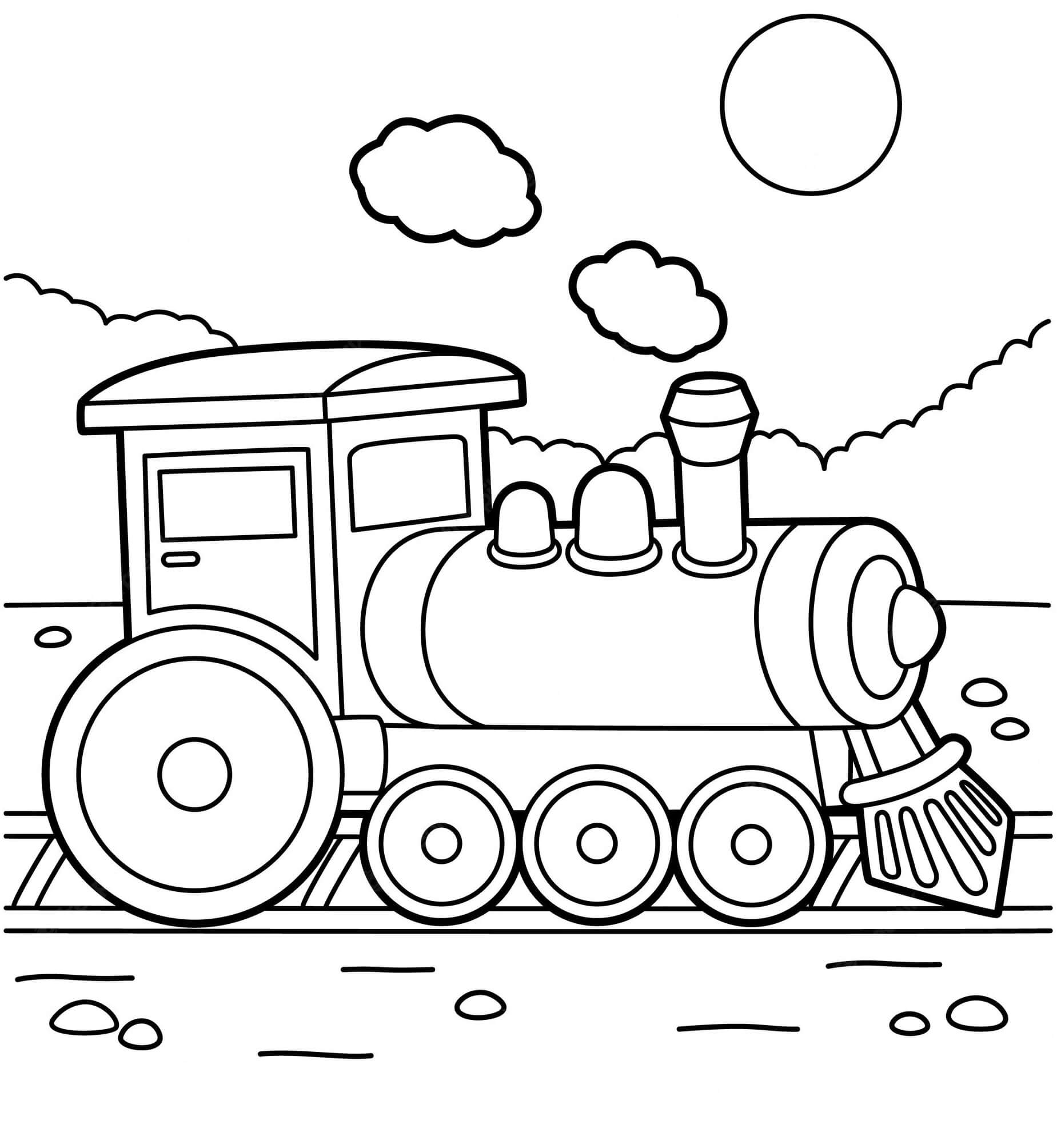 Locomotive Ferroviaire coloring page